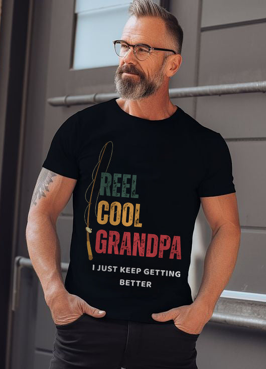 Reel Cool Grandpa Fishing Shirt – Funny Gift for Grandpa | Father's Day Tee