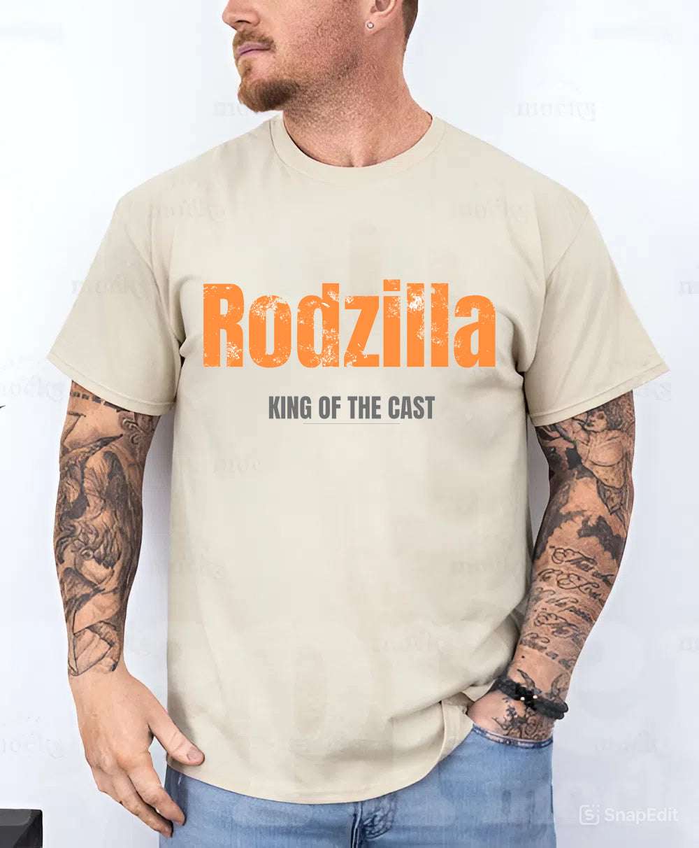 Rodzilla – Funny Fishing T-Shirt for Men | King of the Cast Gift Tee
